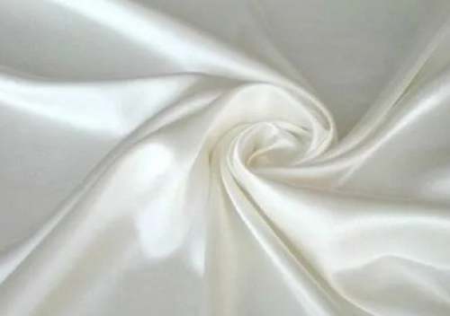 Plain white Muslin Silk Fabric  by Yash Impex