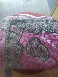 Designer Embroidered Brasso Saree