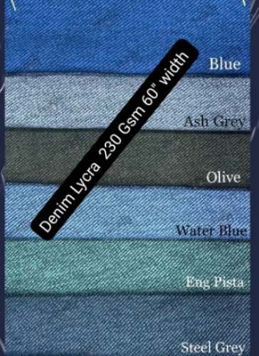 Plain Knitted Denim Lycra Fabric  by Uday Salse Agency