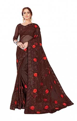 Get Woven Net Saree By Magneitta Brand by Magneitta Enterprise