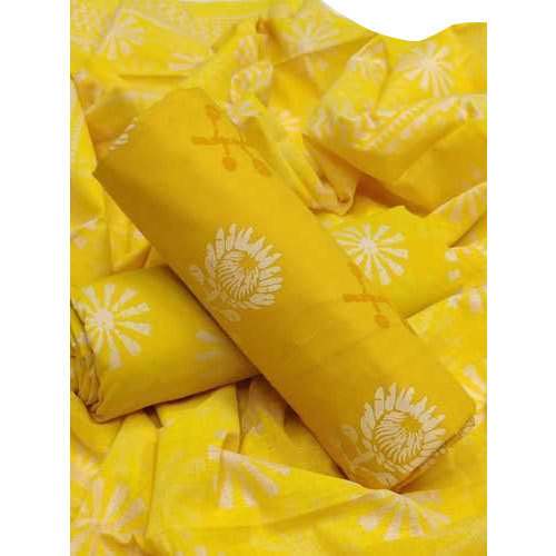 Casual wear cotton yellow suit