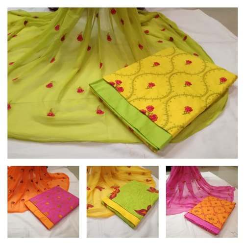 Embroidery work suit material