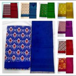 Ikkat print dress material