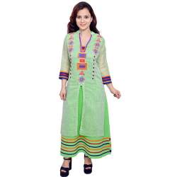 Yash Gallery Embroidered Double Layer Kurti