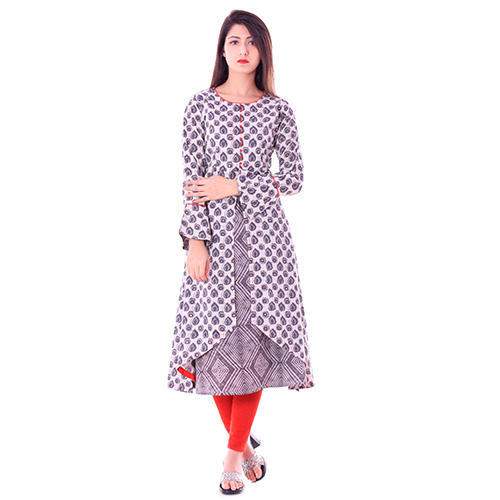 Yash Gallery Fit & Flare Abstract Print Kurti 