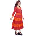 Yash Gallery Orange Cotton Anarkali Kurti thumb 1